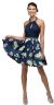 Main image of Lace Halter Top Floral Print Skirt Short Homecoming Dress